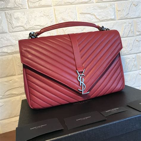 how to wear ysl college in red|ysl bag review.